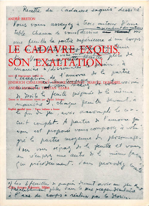 Andre Breton - Le Cadavre Exquis, Son Exaltation - Galleria Schwarz, Milan - 1975 Softboound Gallery Exhibition Catalog